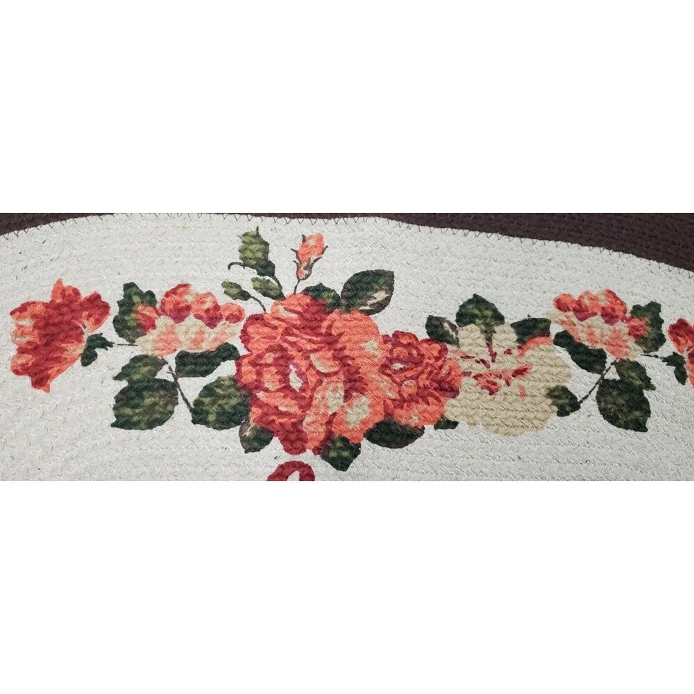 Large Oval Braided Runner Floor Rug (21